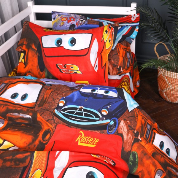 Фото - Комплект постільної білизни MirSon 175х210 см Kids Time 17-0889 Cars Retro Race Бязь (2200012388600)