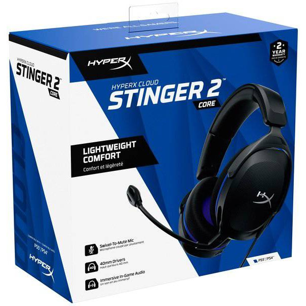 Фото - Гарнітура дротова ігрова HyperX Cloud Stinger 2 Core PS5/PS4 mini-jack (6H9B6AA)