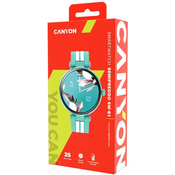Фото - Смарт-годинник Canyon Semifreddo SW-61 Mint (CNS-SW61BL)