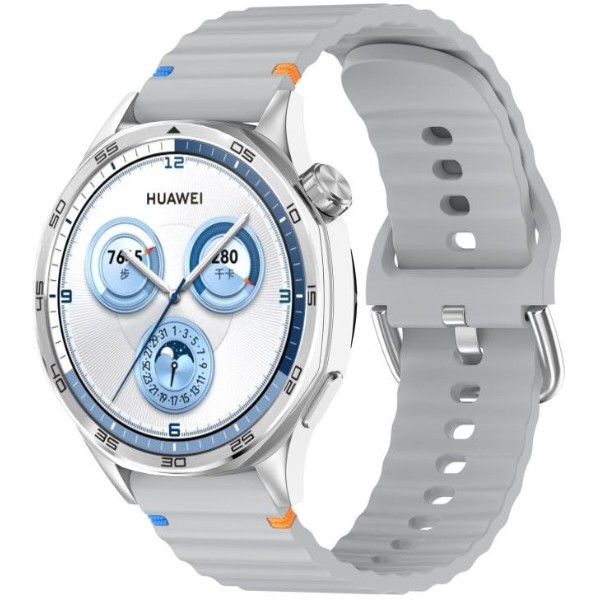 Фото - Ремінець для смарт-годинника BeCover Ribbed Tape (22mm) for Huawei Watch GT 5 / GT 4 (46mm) / GT 3 (46mm) / GT 2 (46mm) / GT 2 Pro / Watch GS Pro Lite Gray (714288)
