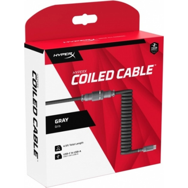 Фото - Кабель синхронізації даних HyperX USB-A - USB-C Grey/Black (6J679AA)
