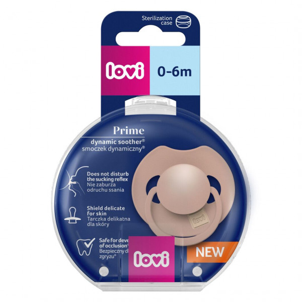 Фото - Симетрична пустушка Lovi Prime 0-6 міс 1 шт. Blush (34/405)