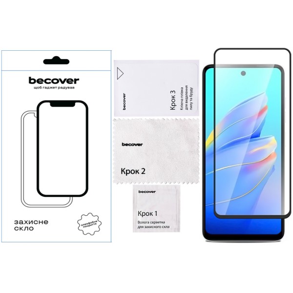 Фото - Захисне скло для смартфону BeCover for Tecno Camon 30 (CL6) Black (712499)