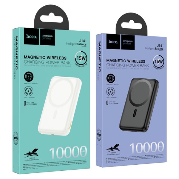 Фото - Батарея мобильная HOCO J141 Grace PD20W Magnetic 10000 mAh White (714985)