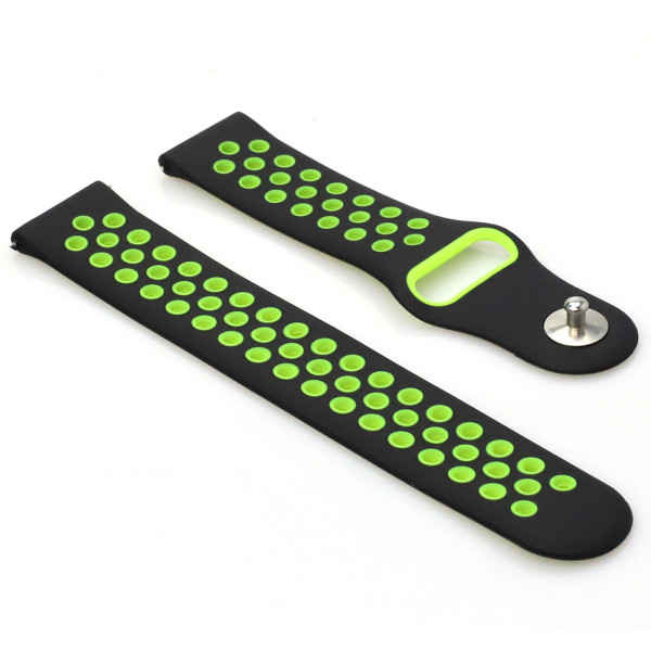 Фото - Ремінець для смарт-годинника BeCover Vents Style for Honor MagicWatch 2 / Huawei Watch 3 Pro Classic 46mm Black-Green (707071)