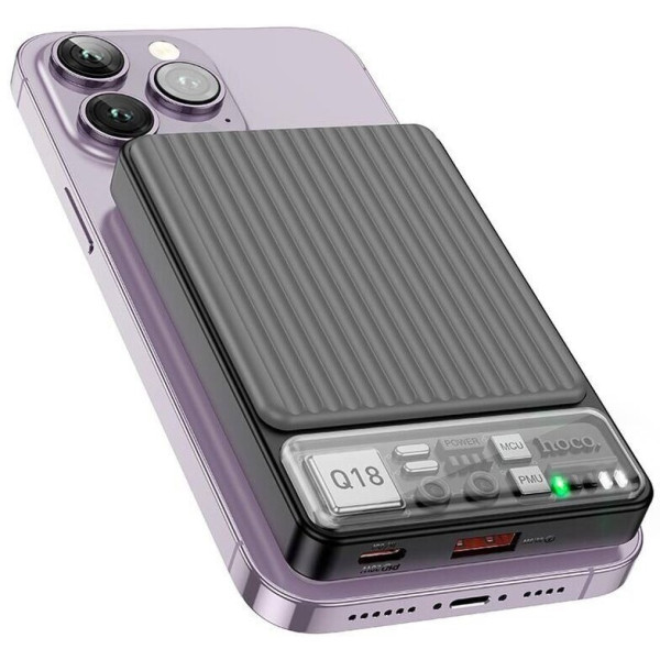 Фото - Батарея мобильная HOCO Q18 Tourer 22.5W + PD20W Magnetic 10000 mAh Black (715106)