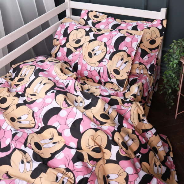 Фото - Комплект постільної білизни MirSon King Size 220х240 см Kids Time 17-0862 Minnie Style Бязь (2200011861678)