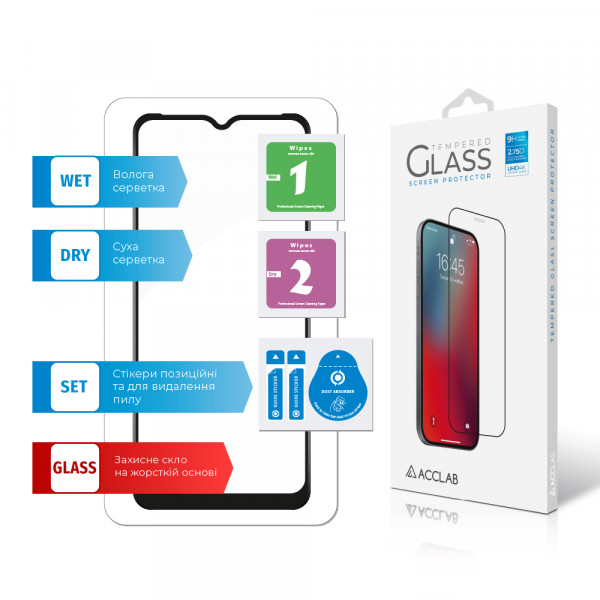 Фото - Захисне скло для смартфону ACCLAB Full Glue for Realme C25 Black (1283126518409)