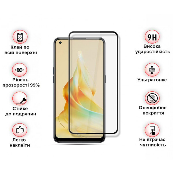 Фото - Захисне скло для смартфону BeCover Oppo Reno8 T Black (709771)