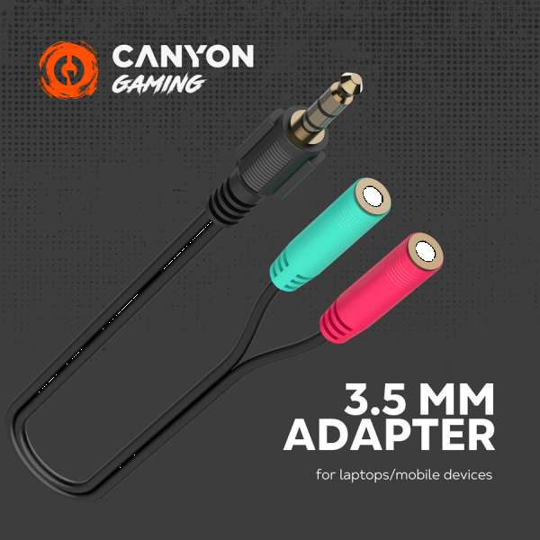 Фото - Гарнитура проводная игровая Canyon GH-8A Black Orange (CND-SGHS8A)
