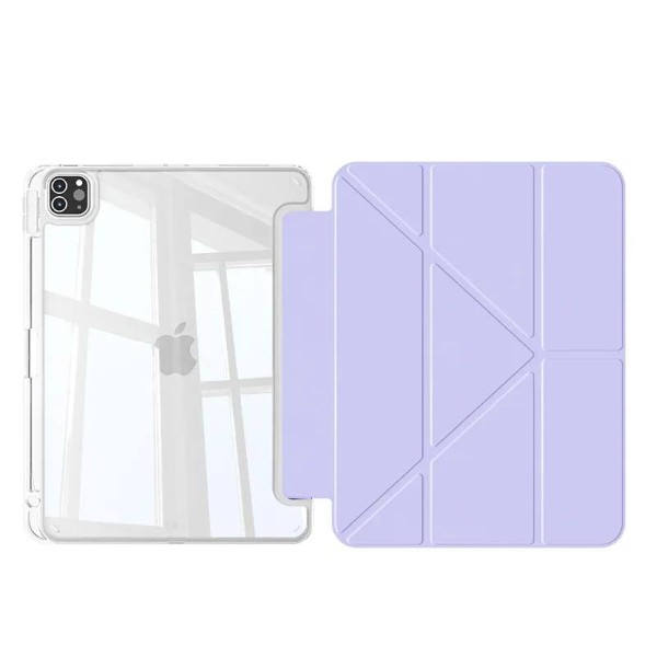 Фото - Чохол для планшета BeCover Ultra Slim Origami Transparent for Apple iPad Pro 11" M5 2025 Purple (715957)