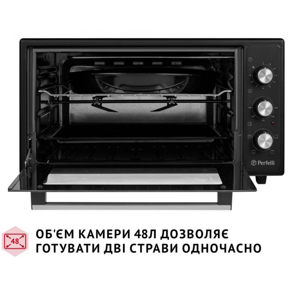 Фото - Печь электрическая Perfelli MIRAGE 48 BLACK