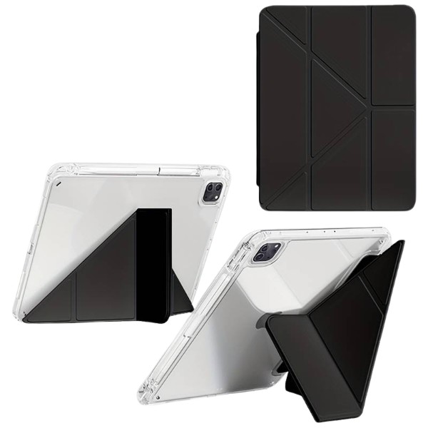 Фото - Чехол для планшета BeCover Ultra Slim Origami Transparent for Apple iPad Pro 11" M5 2025 Black (715954)