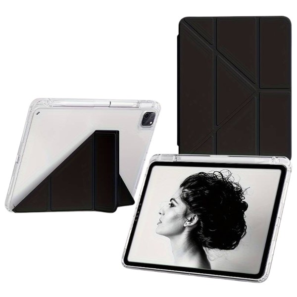 Фото - Чехол для планшета BeCover Ultra Slim Origami Transparent for Apple iPad Pro 11" M5 2025 Black (715954)
