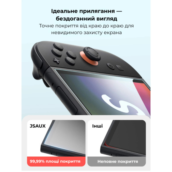 Фото - Захисне скло для ігрової приставки JSAUX глянцеве GP0123 для Nintendo Switch 2 2 шт.