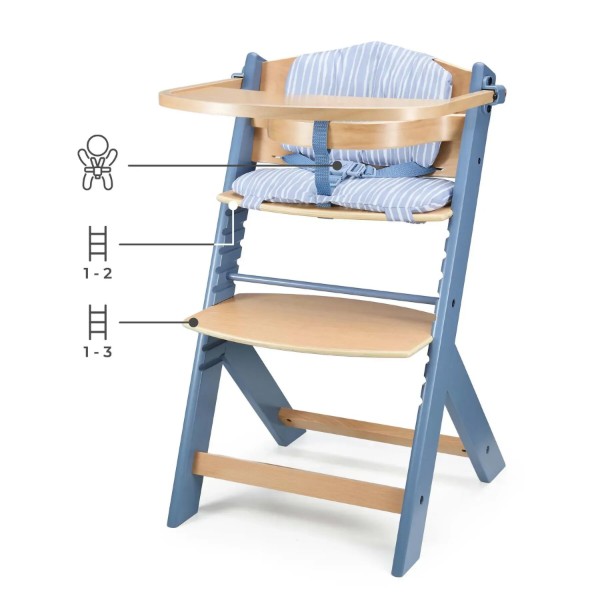 Фото - Стільчик для годування класичний Kinderkraft Enock Nordic Breeze (KHENOC00NOR0000)