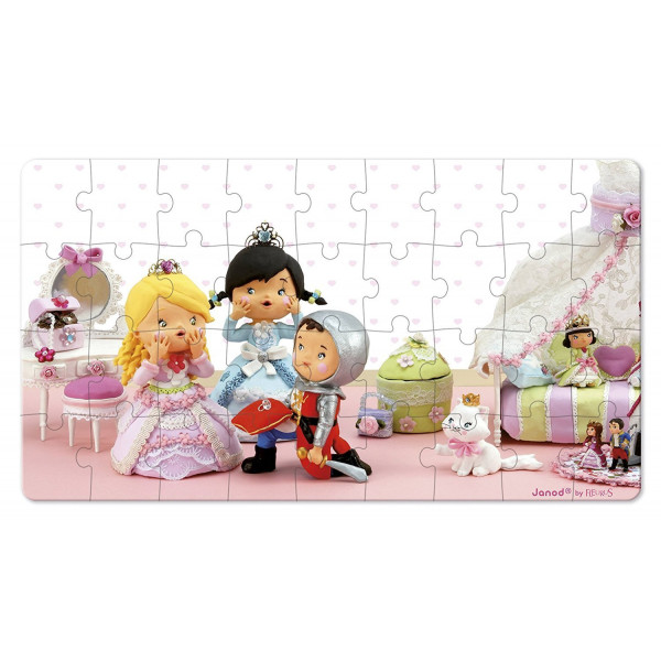 Фото - Пазли (3-4 роки) Janod Роза грає принцесу 2 шт. (J02770)