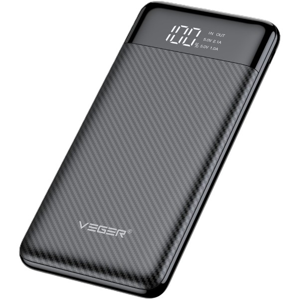Фото - Батарея мобільна Veger 10000mAh W1087 Black