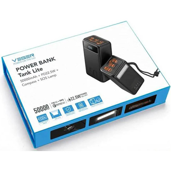 Фото - Батарея мобільна Veger 50000mAh W5001 Black