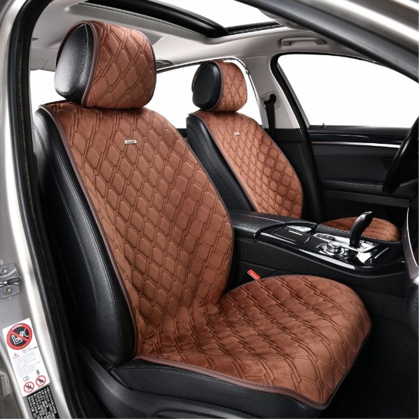 Фото - Комплект накидок на сиденье автомобиля CarLife Turbo coffee (SC30404)