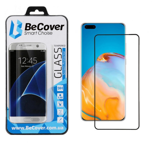 Фото - Захисне скло для смартфону BeCover for Huawei P40 Black (704830)