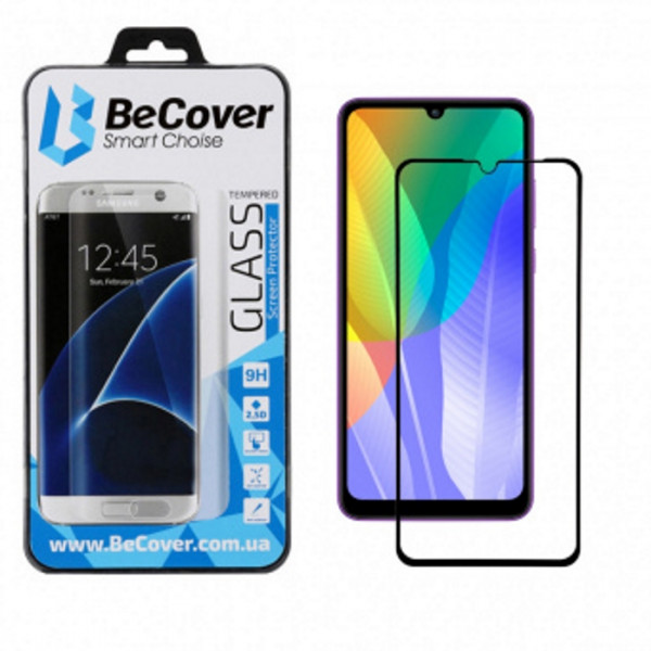 Фото - Захисне скло для смартфону BeCover for Huawei Y6p Black (705037)