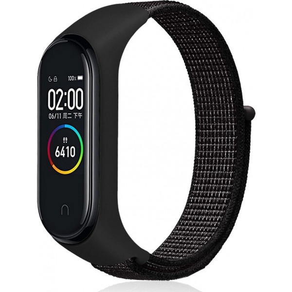 Фото - Ремешок для фитнес-браслета BeCover Nylon Style for Xiaomi Mi Smart Band 5 Black (705415)