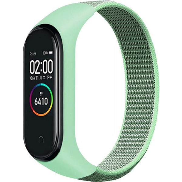 Фото - Ремінець для фітнес-браслету BeCover Nylon Style for Xiaomi Mi Smart Band 5 Mint (705426)