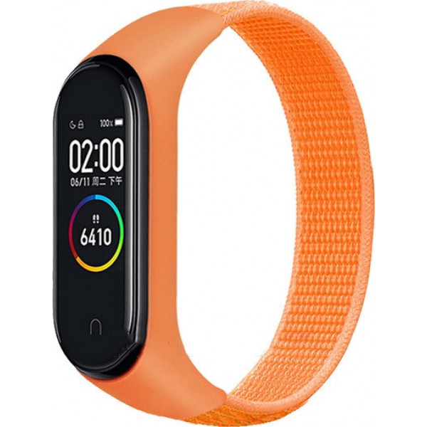 Фото - Ремінець для фітнес-браслету BeCover Nylon Style for Xiaomi Mi Smart Band 5 Orange (705427)