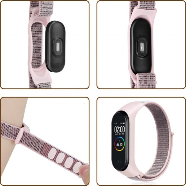 Фото - Ремешок для фитнес-браслета BeCover Nylon Style for Xiaomi Mi Smart Band 5 Pink (705428)