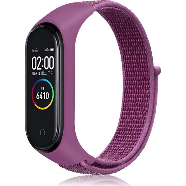 Фото - Ремінець для фітнес-браслету BeCover Nylon Style for Xiaomi Mi Smart Band 5 Purple (705429)