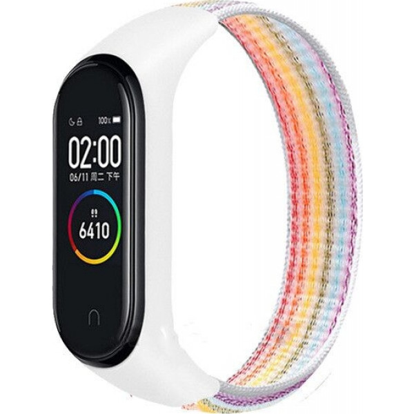Фото - Ремінець для фітнес-браслету BeCover Nylon Style for Xiaomi Mi Smart Band 5 Rainbow (705430)