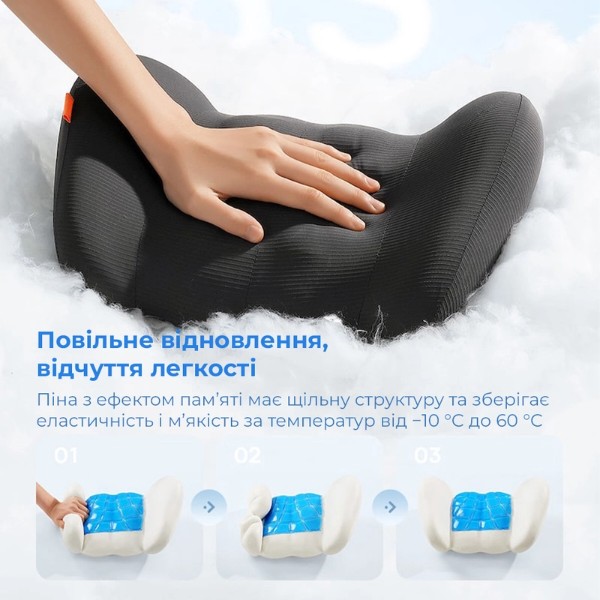 Фото - Автомобільна подушка на підголівник Baseus ComfortRide Series Car Cooling Headrest Cluster Black (C20036402111-00)