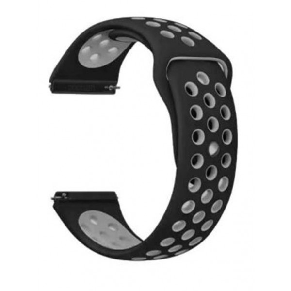 Фото - Ремінець для смарт-годинника BeCover Nike Style for Samsung Galaxy Watch/Active/Active 2/Watch 3/Gear S2 Classic/Gear Sport Black-Grey (705693)