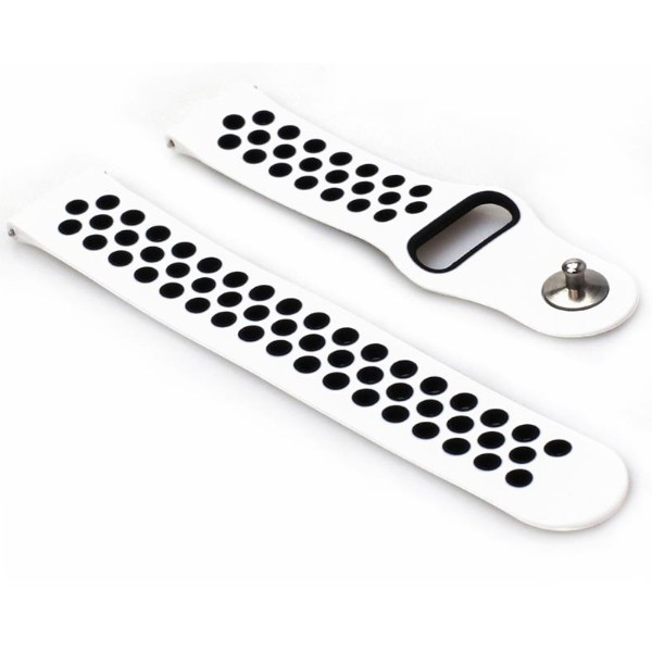 Фото - Ремінець для смарт-годинника BeCover Nike Style for Samsung Galaxy Watch/Active/Active 2/Watch 3/Gear S2 Classic/Gear Sport White-Black (705696)