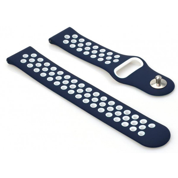 Фото - Ремінець для смарт-годинника BeCover Nike Style for Garmin Vivoactive 3/3 Music/Vivomove HR/Vivomove Blue-White (705779)