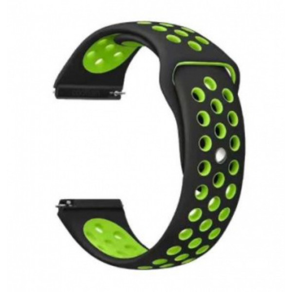 Фото - Ремінець для смарт-годинника BeCover Nike Style for Xiaomi iMi KW66/Mi Watch Color/Haylou LS01/LS02/Haylou Smart Watch Solar LS05 Black-Green (705802)