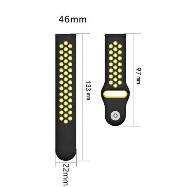Фото - Ремінець для смарт-годинника BeCover Nike Style for Amazfit Stratos 1/2/2S/3/GTR 2/GTR 47mm/GTR Lite 47mm/Nexo/Pace Black-Grey (705810)