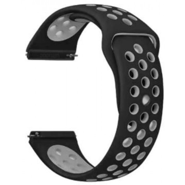 Фото - Ремінець для смарт-годинника BeCover Nike Style for Amazfit Stratos 1/2/2S/3/GTR 2/GTR 47mm/GTR Lite 47mm/Nexo/Pace Black-Grey (705810)