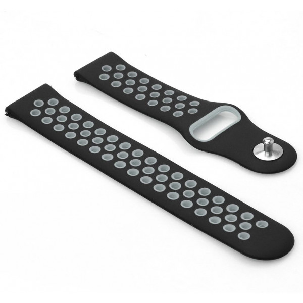 Фото - Ремінець для смарт-годинника BeCover Nike Style for Amazfit Stratos 1/2/2S/3/GTR 2/GTR 47mm/GTR Lite 47mm/Nexo/Pace Black-Grey (705810)