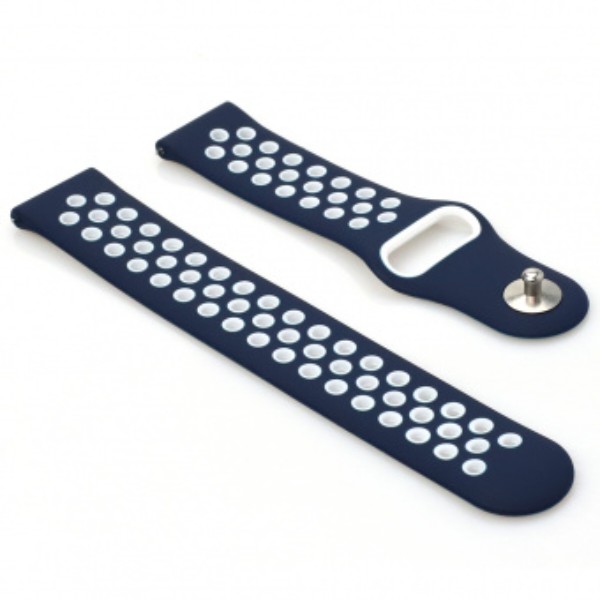 Фото - Ремінець для смарт-годинника BeCover Nike Style for Xiaomi Amazfit Bip/Bip Lite/Bip S Lite/GTR 42mm/GTS/TicWatch S2/TicWatch E Blue-White (705707)
