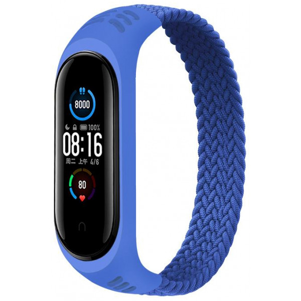 Фото - Ремінець для фітнес-браслету BeCover Elastic Nylon Style for Xiaomi Mi Smart Band 5/Mi Smart Band 6 Size M Deep Blue (706149)