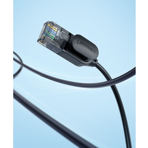 Фото - Кабель патч-корд UGREEN NW122 CAT 6A Pure Copper Ethernet Cable OD2.8 3m Black (70653)