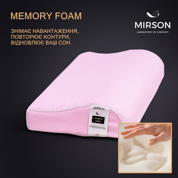 Фото - Подушка ортопедична MirSon №7073 Elite Delicate satin Laura KIDDY Girl 500х290х50/80 (2200003400120)