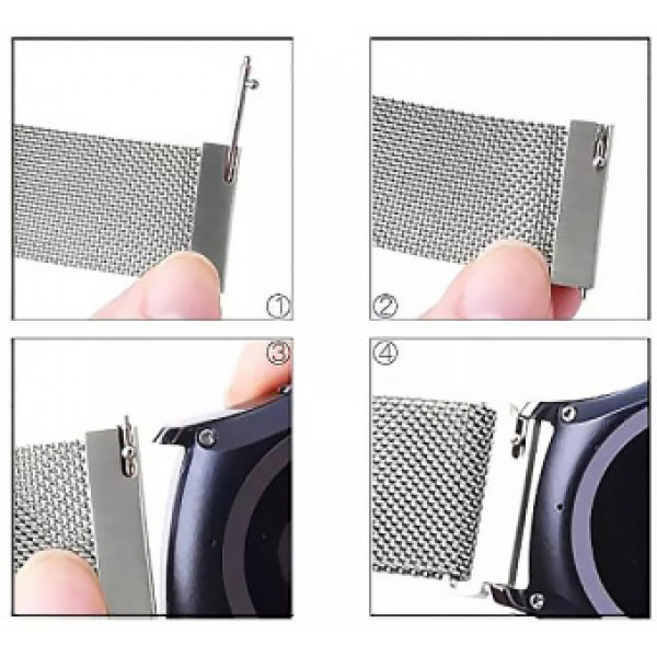 Фото - Ремінець для смарт-годинника BeCover Milanese Style for LG Watch Sport W280A (20mm) Black (707695)