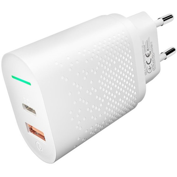 Фото - Мережевий зарядний пристрій YOKI Led Series 20W White (YK-20PD+QC)