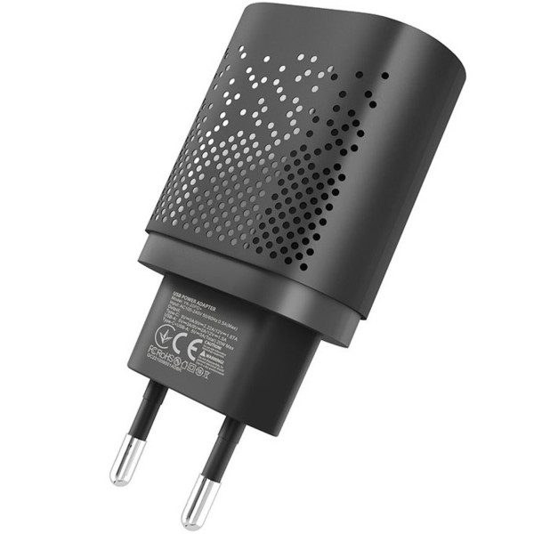 Фото - Мережевий зарядний пристрій YOKI Led Series 20W Black (YK-20PD+QC)