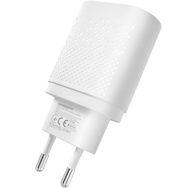 Фото - Мережевий зарядний пристрій YOKI Led Series 20W White (YK-20PD+QC)