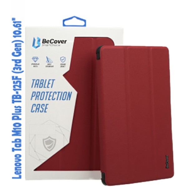 Фото - Чохол для планшета BeCover Smart for Lenovo Tab M10 Plus TB-125F (3rd Gen) 10.61" Red Wine (708307)