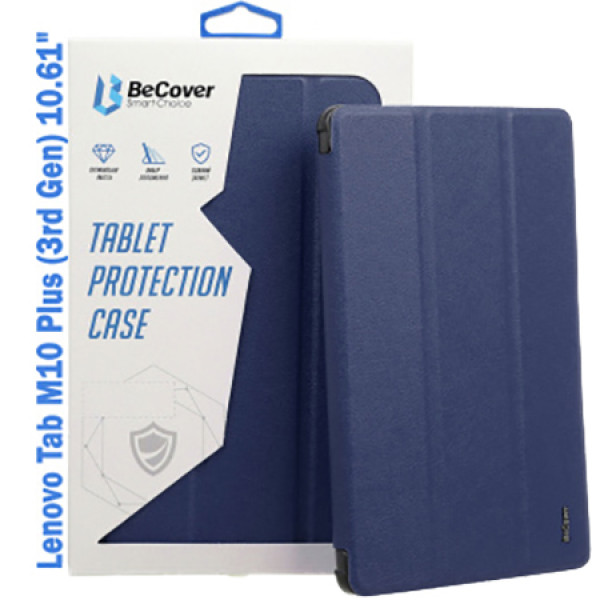 Фото - Чохол для планшету BeCover Soft Edge for Lenovo Tab M10 Plus TB-125F (3rd Gen) 10.61" Deep Blue (708367)